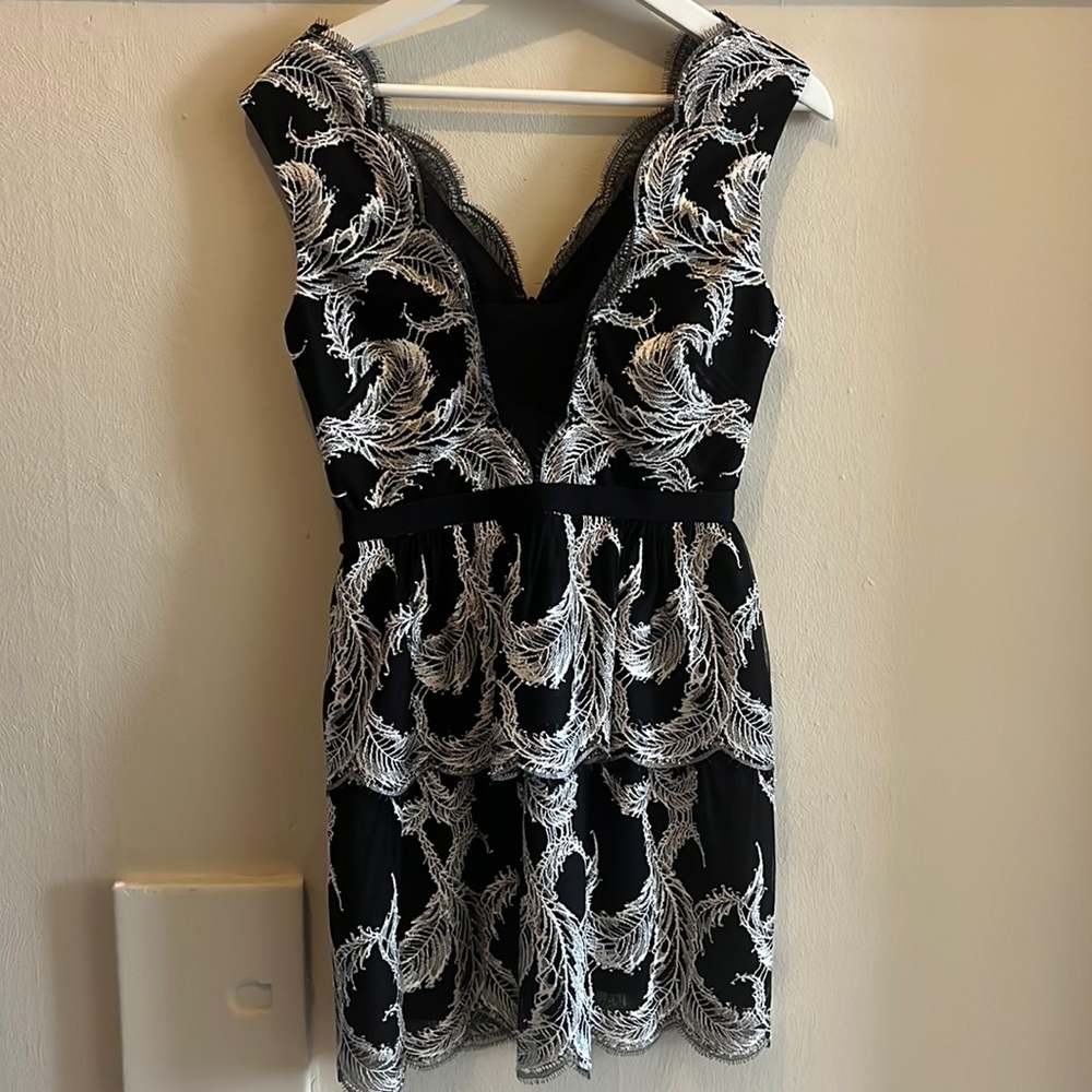 Black lace BCBG, little black dress